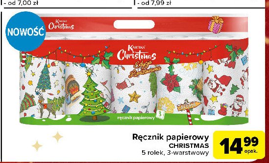 Ręcznik papierowy christmas Kartika promocja