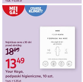 Podpaski higieniczne Your kaya promocja w Rossmann