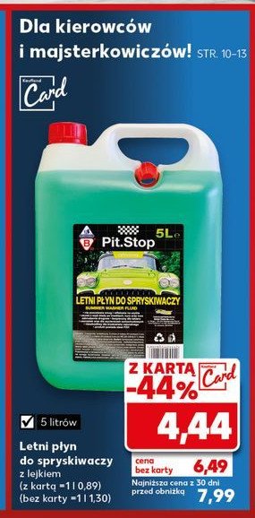 Płyn letni zielony Pit stop promocja