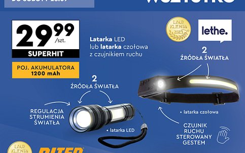 Latarka led Lethe promocja w Biedronka