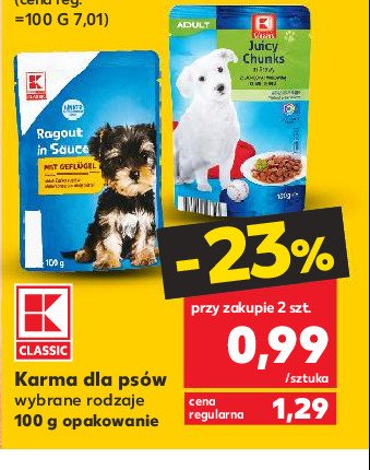 Karma dla psa jagnięcina i wołowina K-classic promocja