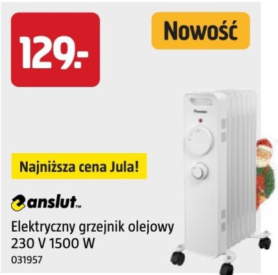 Elektryczny grzejnik olejowy 230 V 1500 W anslut promocja w Jula