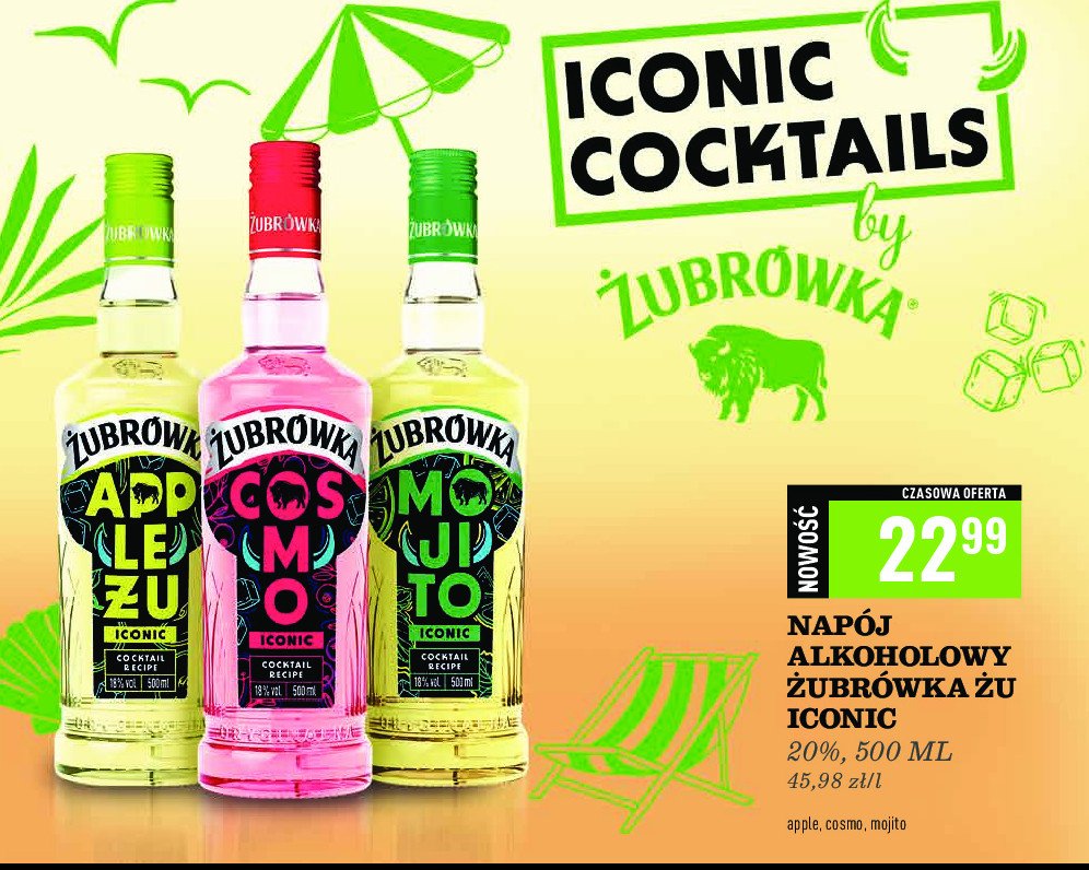 Drink apple żu Żubrówka iconic promocja w Biedronka