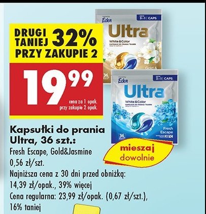 Kapsułki do prania gold&jasmine Ultra promocja w Stokrotka