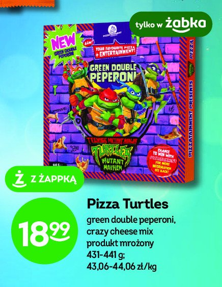 Pizza green double peperoni TURTLES promocja