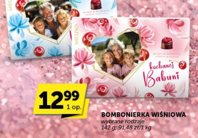 Bombonierka wiśniowa wybrane rodzaje Groszek promocja w Groszek