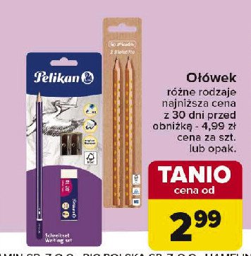 Ołówek + temperówka + gumka Pelikan promocja