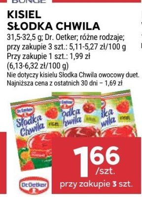Kisiel Słodka Chwila różne rodzaje promocja w Stokrotka