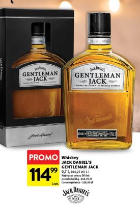 Whiskey JACK DANIEL'S GENTLEMAN JACK promocja w Intermarche