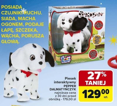 Piesek interaktywny PEPPER DALMAT PETZ ALIVE promocja w Carrefour
