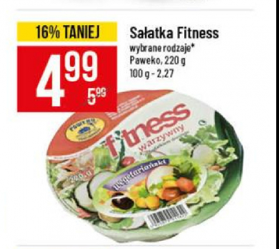 Sa艂atka warzywna wegetaria艅ska Paweko fitness promocja