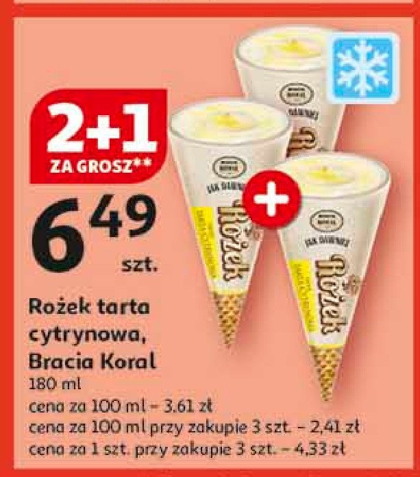 Rożem o smaku tarty cytrynowej Bracia koral lody jak dawniej promocja w Auchan