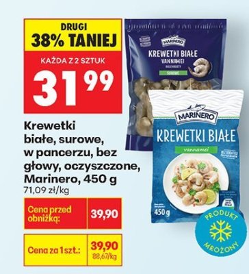 Krewetki białe, surowe, w pancerzu bez głowy, oczyszczone  promocja w Biedronka