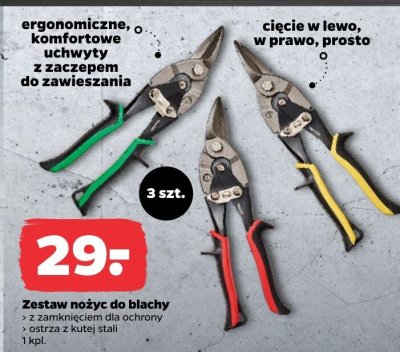 Zestaw nożyc do blachy 3 szt. promocja w Netto