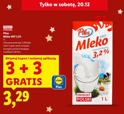 Mleko UHT 3,2%  promocja w Lidl