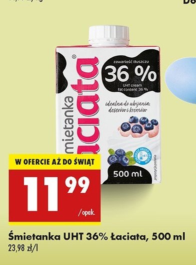 艢mietanka 36 % 艁aciata promocja