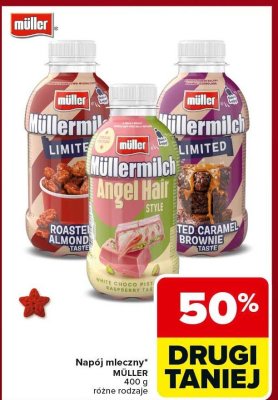 Napój mleczny Mullermilch Limited różne rodzaje drugi -50% taniej MÜLLER promocja w Carrefour Market