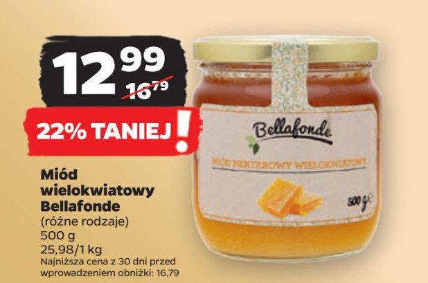 Mi贸d nektarowy wielokwiatowy kremowany Bellafonde promocja