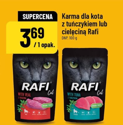 Karma dla kota Rafi z tuńczykiem lub cielęciną promocja w POLOmarket