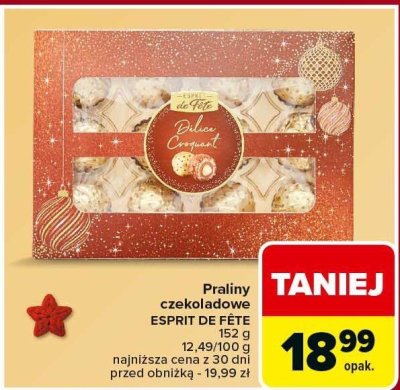 Praliny czekoladowe ESPRIT DE FÊTE promocja w Carrefour