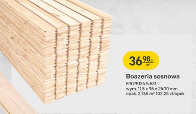 Boazeria sosnowa 11,5 x 96 x 2400 mm promocja w Castorama