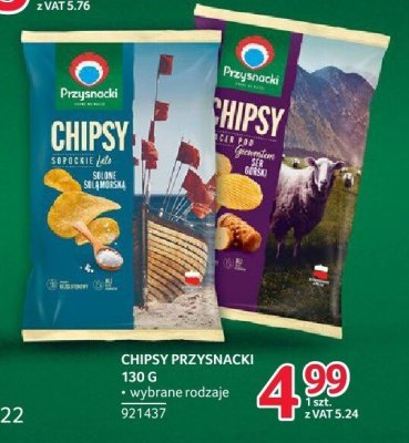 Chipsy Przysnacki 130g wybrane rodzaje promocja w Selgros