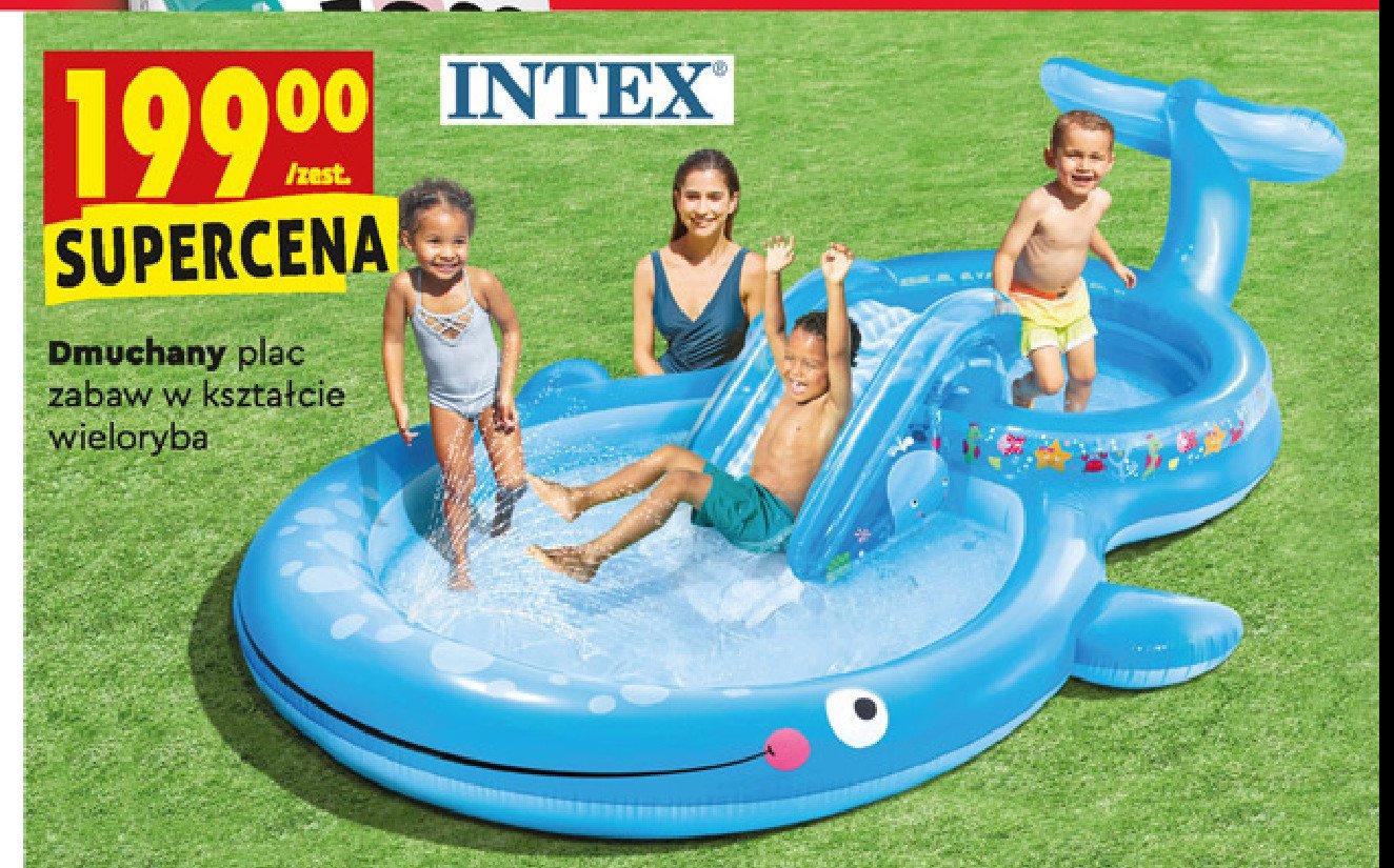 Basen dmuchany wieloryb wym. 208 x 157 x 99 cm Intex promocja
