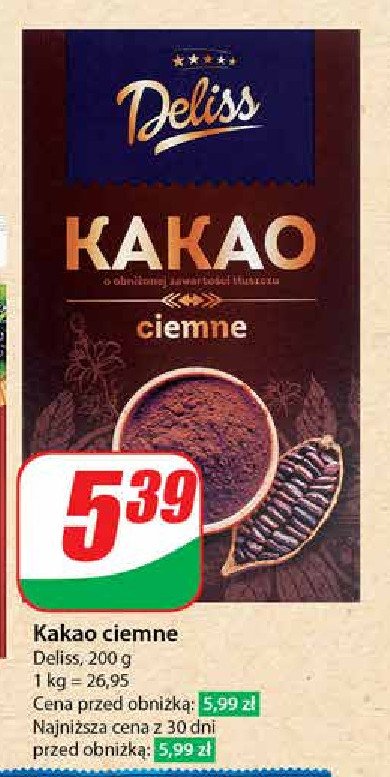 Kakao ciemne Deliss promocja