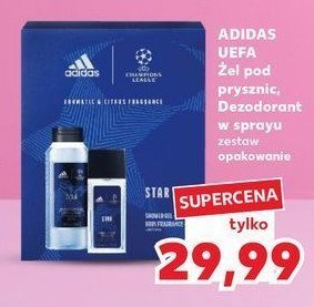 Zestaw w pudełku champions league star edition żel pod prysznic 250 ml + dezodorant 150 ml Adidas zestawy Adidas cosmetics promocja