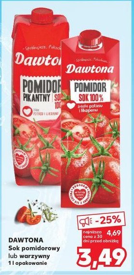 Sok pomidorowy pikantny Dawtona promocja