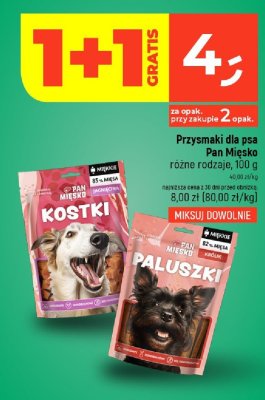 Przysmaki dla psa Pan Mięsko różne rodzaje, 100 g promocja w Dealz