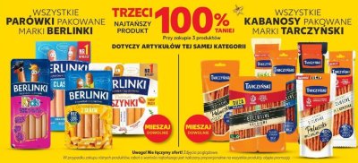 Parówki pakowane marki Berlinki promocja w Kaufland