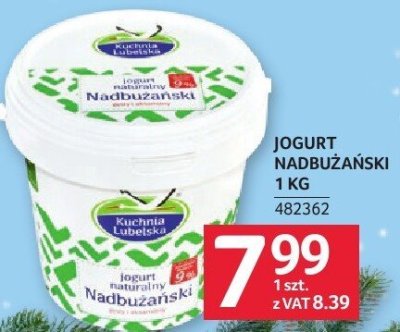 Jogurt Nadbużański naturalny 1kg promocja w Selgros
