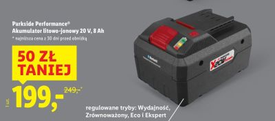 Akumulator litowo-jonowy 20 V, 8 Ah promocja w Lidl