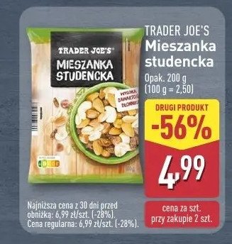 Mieszanka studencka Trader joe's promocja w Aldi