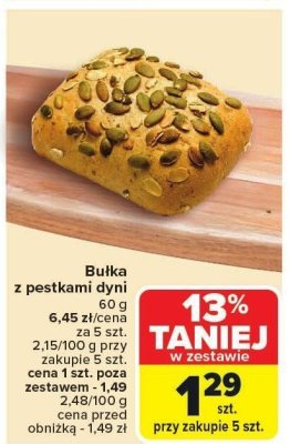 Bu艂ka z pestkami dyni promocja w Carrefour