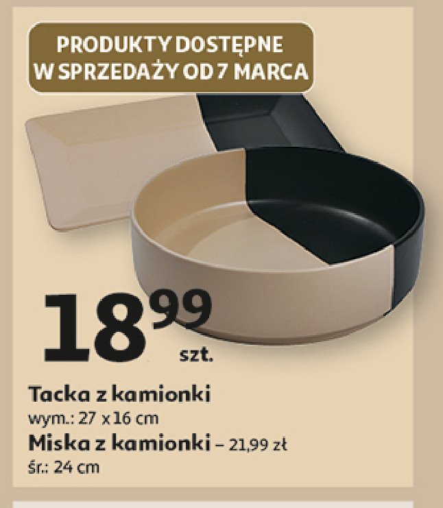 Tacka z kamionki 27 x 16 cm promocja w Auchan