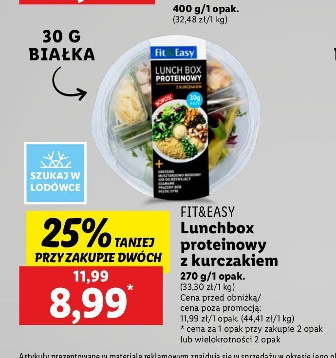 Lunchbox proteinowy z kurczakiem Fit & easy promocja