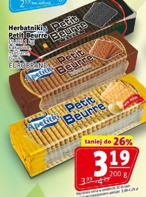 Herbatniki Petit Beurre EUROBRAND promocja w Prim Market