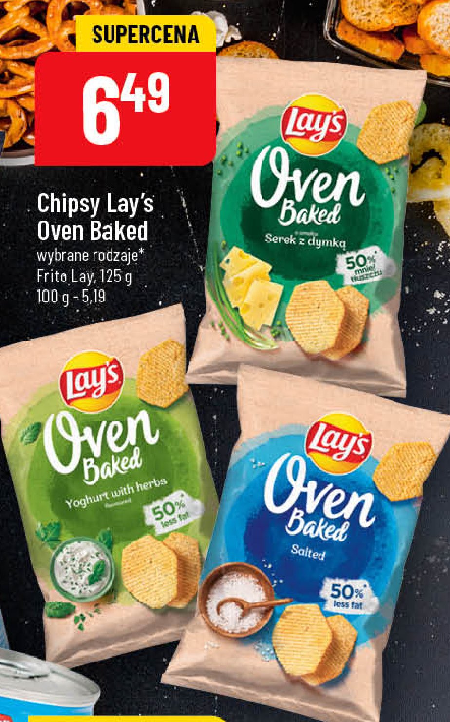 Chipsy serek z dymką Lay's oven baked (prosto z pieca) Frito lay lay's promocja
