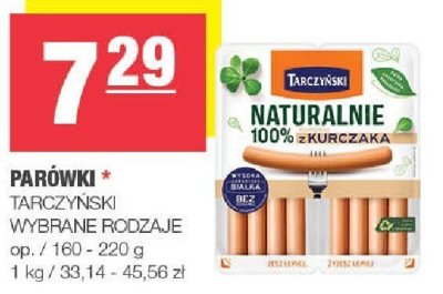 Parówki tarczyński wybrane rodzaje promocja w SPAR