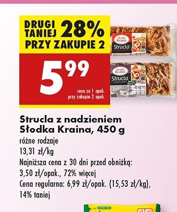 Strucla brzoskwiniowa Słodka kraina promocja w Biedronka