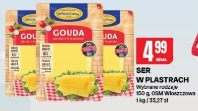 Ser Gouda w plastrach wybrane rodzaje promocja w Chorten