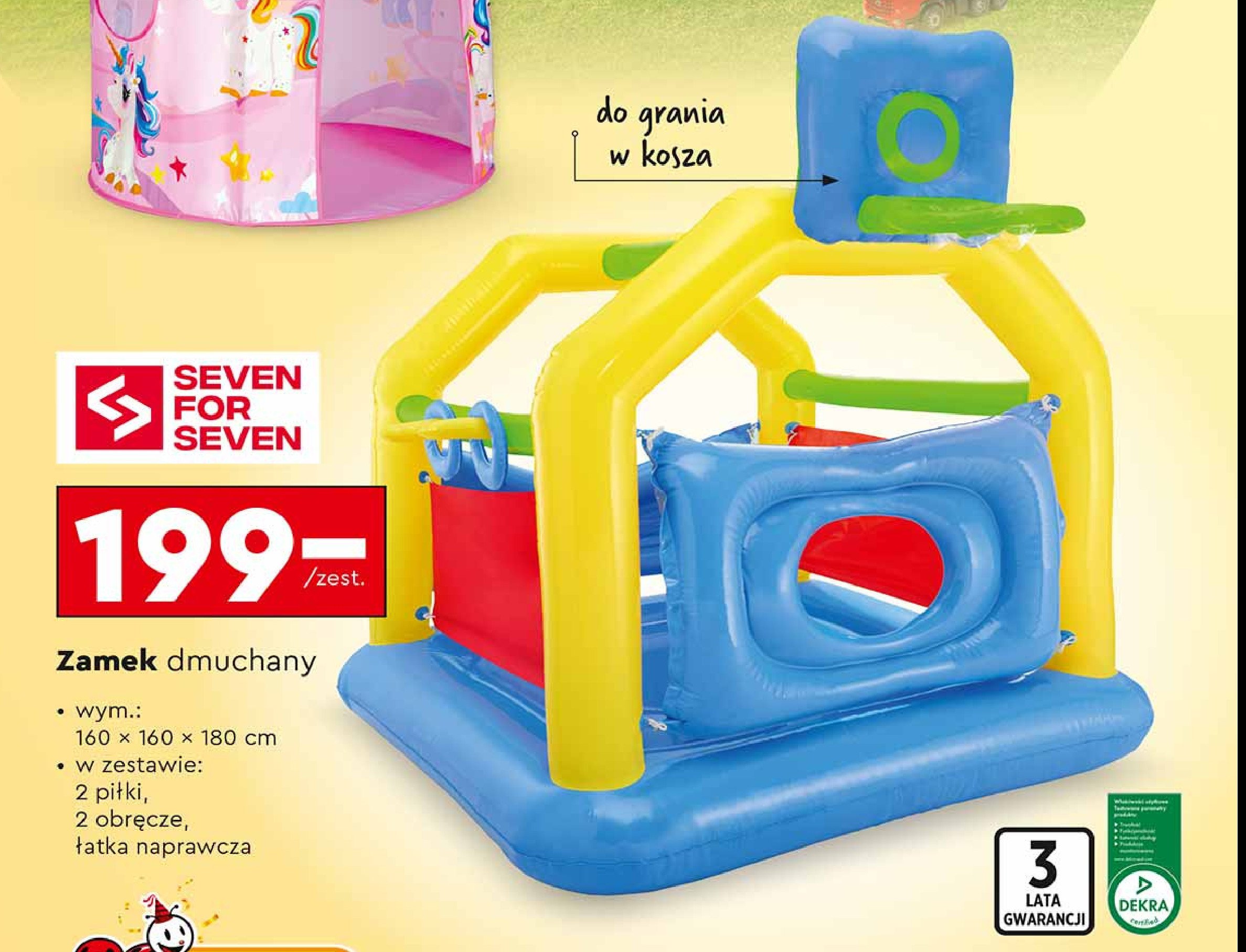 Zamek dmuchany 3w1 Seven for 7 promocja