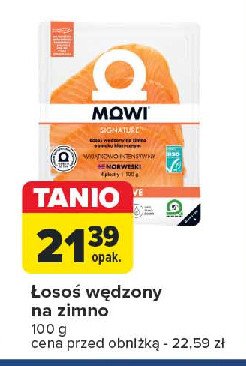 Łosoś wędzony na zimno plastry Mowi promocja w Carrefour