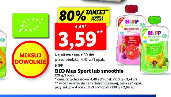 Smoothie drink czerwone owoce Hipp hippis - cena - promocje - opinie -  sklep 