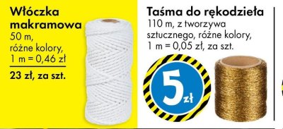 Taśma do rękodziela 110 m z tworzywa sztucznego różne kolory promocja w Tedi