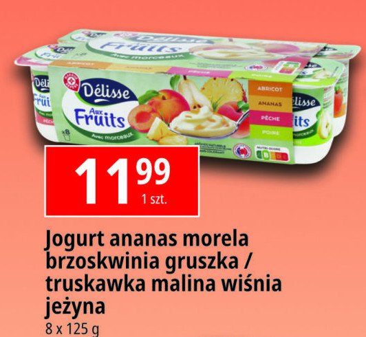 Jogurt owocowy z czerwonych owoców Wiodąca marka delisse promocja