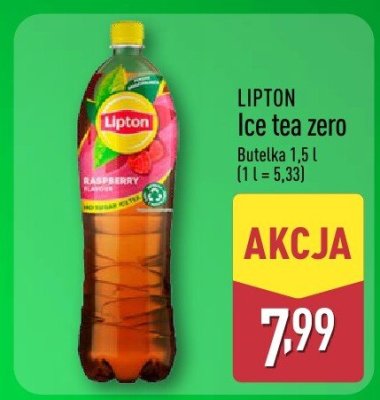 Ice tea Lipton Ice tea zero 1.5l promocja w Aldi
