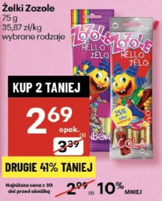 Żelki Zozole 75g promocja w Delikatesy Centrum